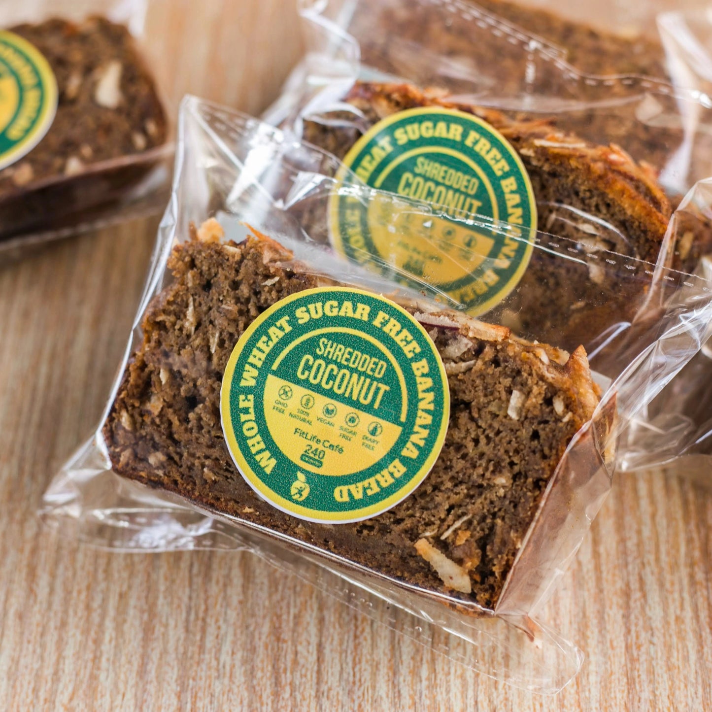 Shredded Coconut Banana Bread Slice