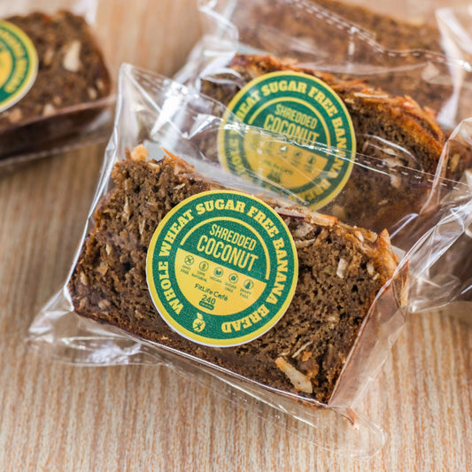 Shredded Coconut Banana Bread Slice