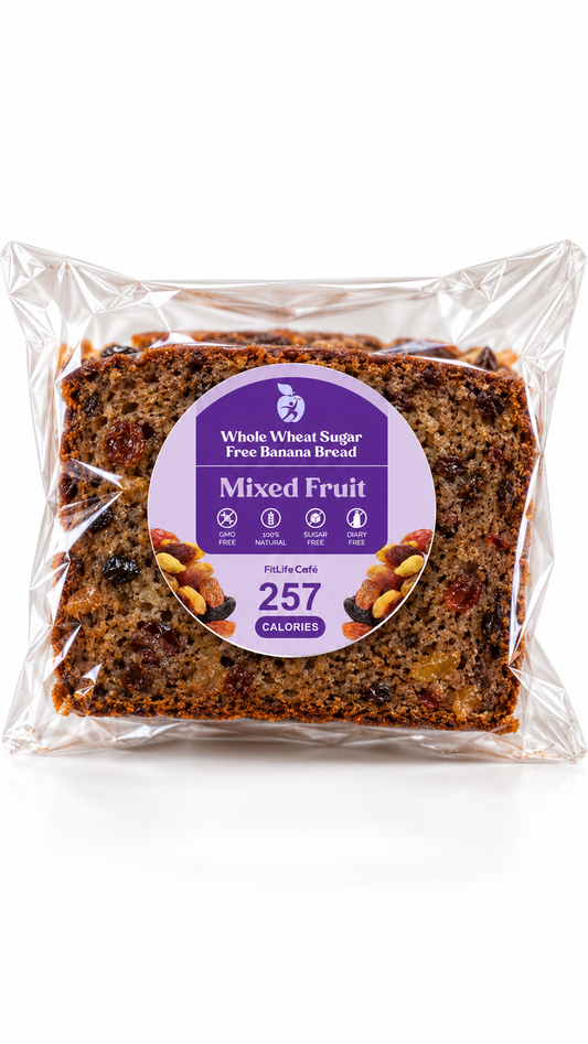 Mixed Fruit Banana Bread Slice